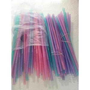 Craft 12” Straws 40 Clear Solid Colors Plastic Acrylic Bracelet Making Unused